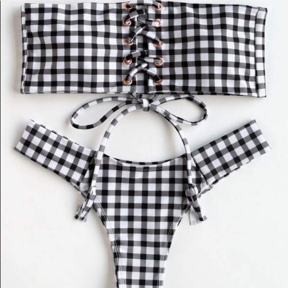 lace up swimsuit size S